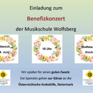 Einladung zum Benefizkonzert in Wolfsberg